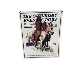 Vintage Saturday Evening Post Metal Tin Sign –‎ March 3, 1934 Western Cover